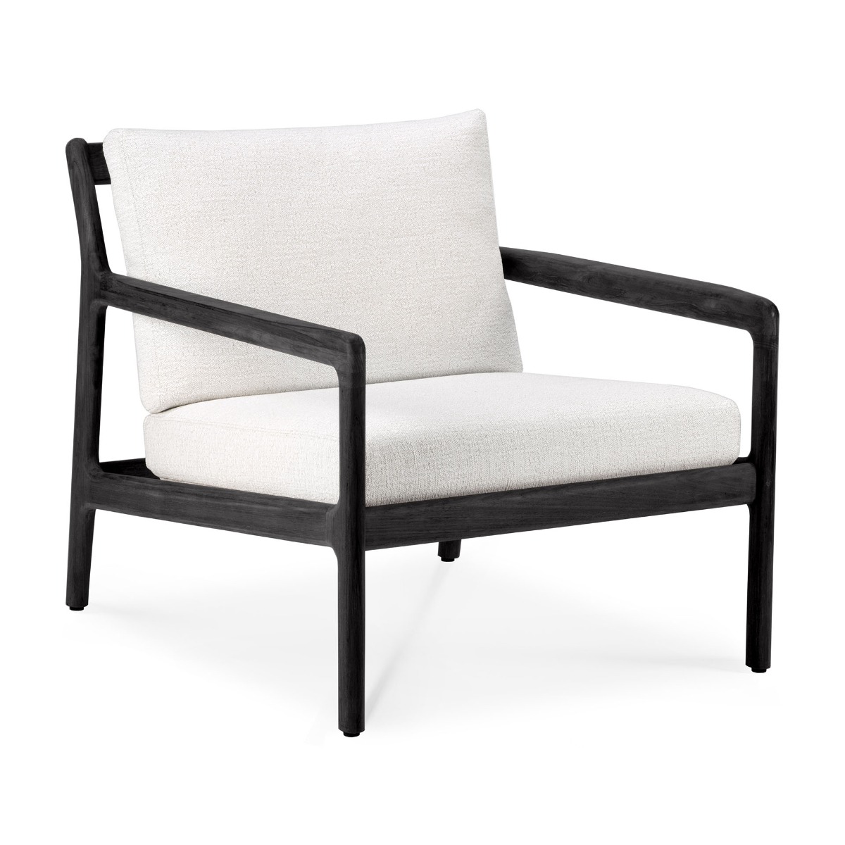 Jack outdoor lounge chair Teak Black - Off White