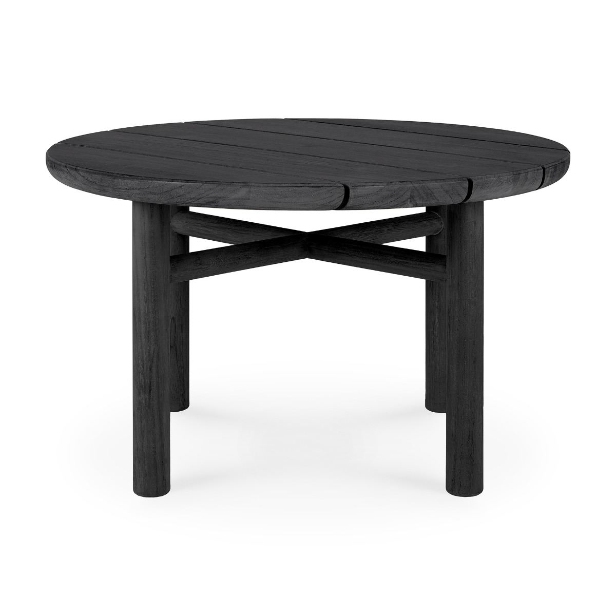 Quatro outdoor side table teak black