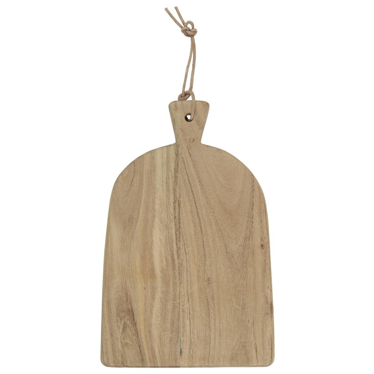 Cutting board acacia wood w/leather string