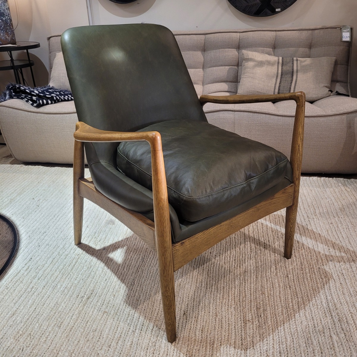 Eric Chair Analine green leather 