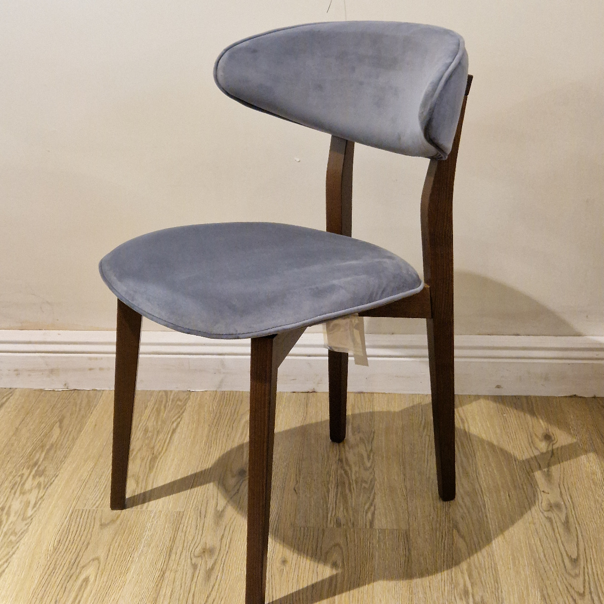 Flare Chair Grey and Walnut 