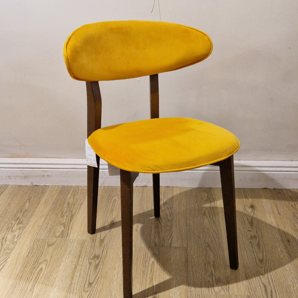 Flare Chair Yellow and Walnut 