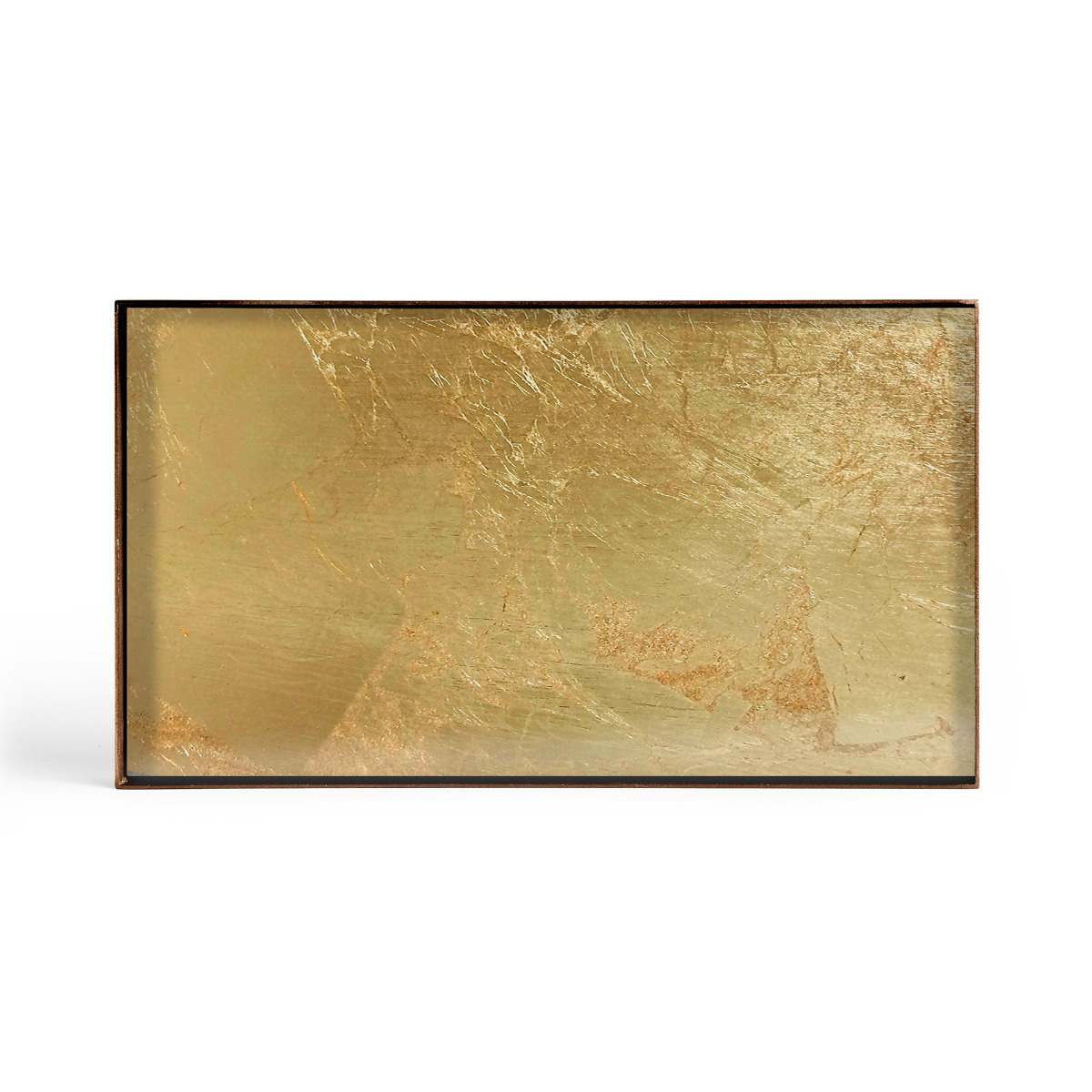 Gold Leaf glass valet tray Medium