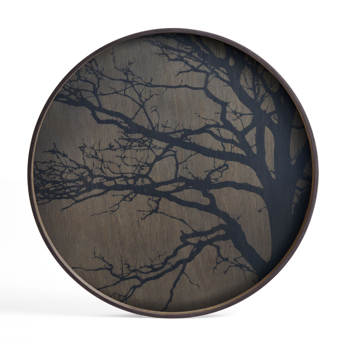 Black Tree wooden tray Large