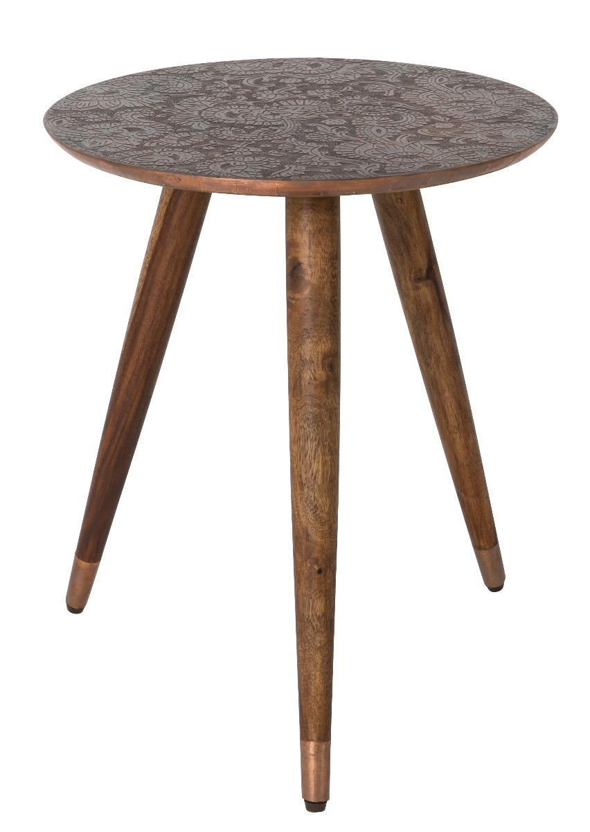Bast Side Table in Copper