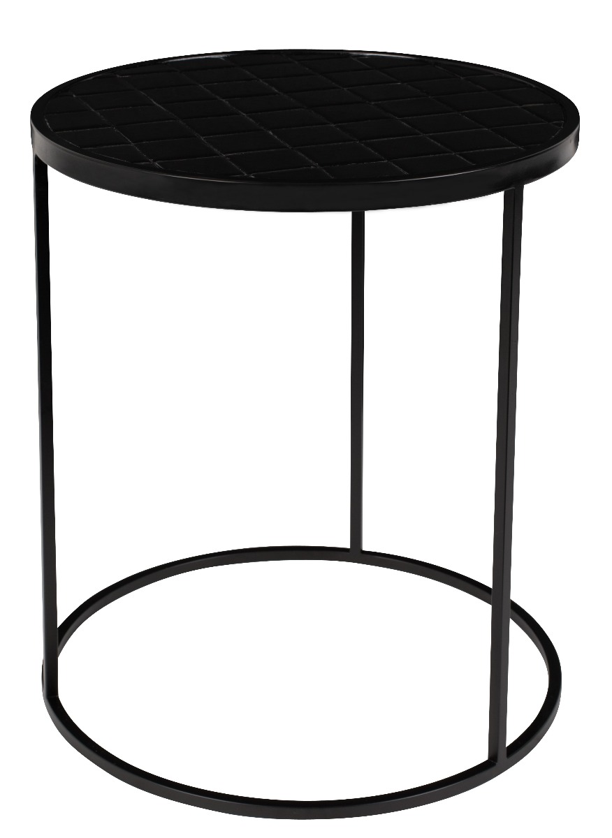 Glazed Side Table - Black