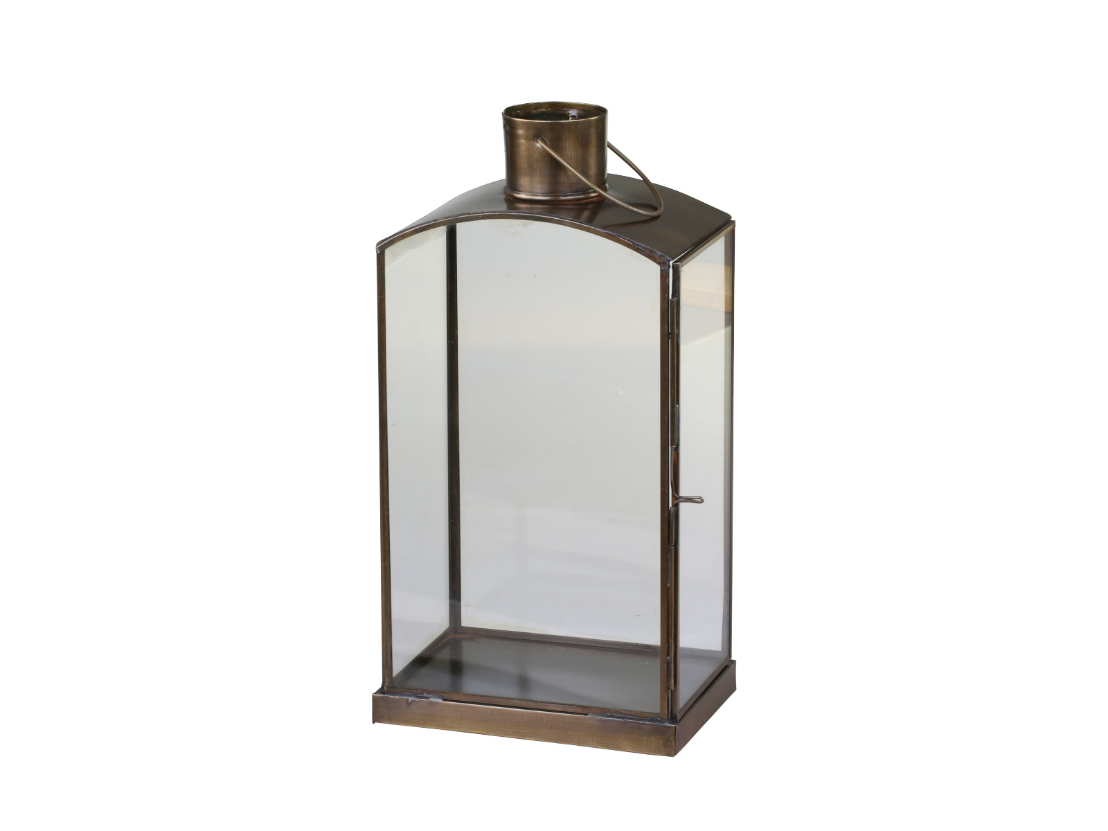 Brass Lantern with Glass Door Medium