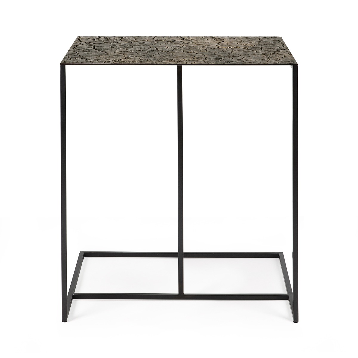 Triptic side table in lava whisky