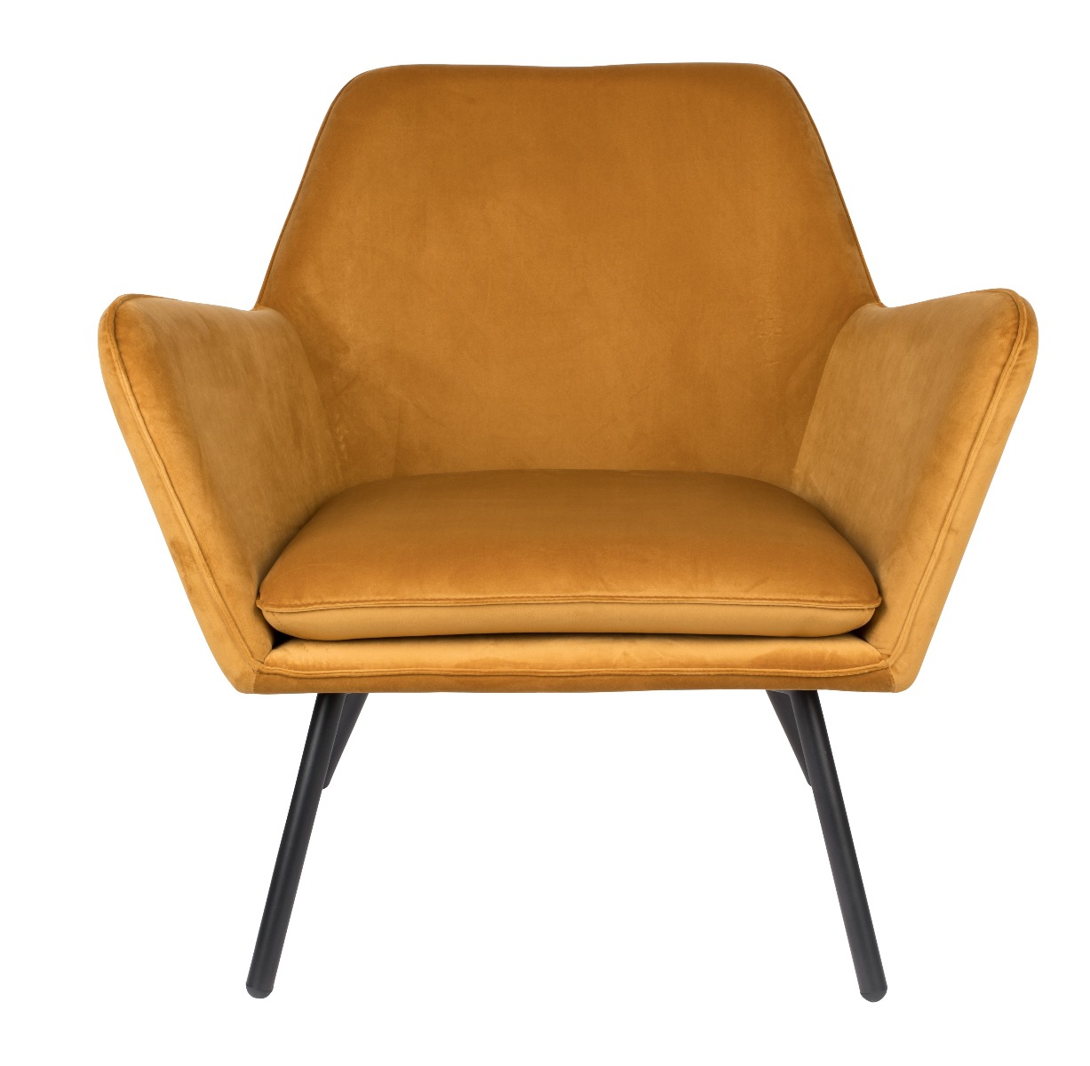 Lounge Chair Bon in Velvet Gold