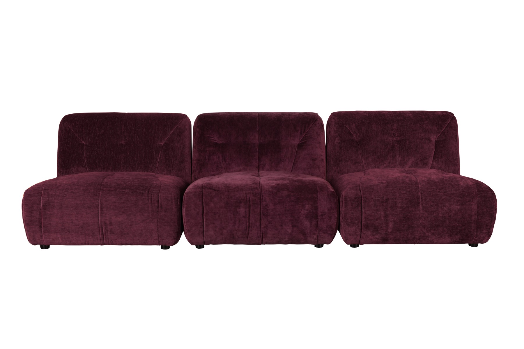 Giada Velvet 3 Seater Sofa in Plum