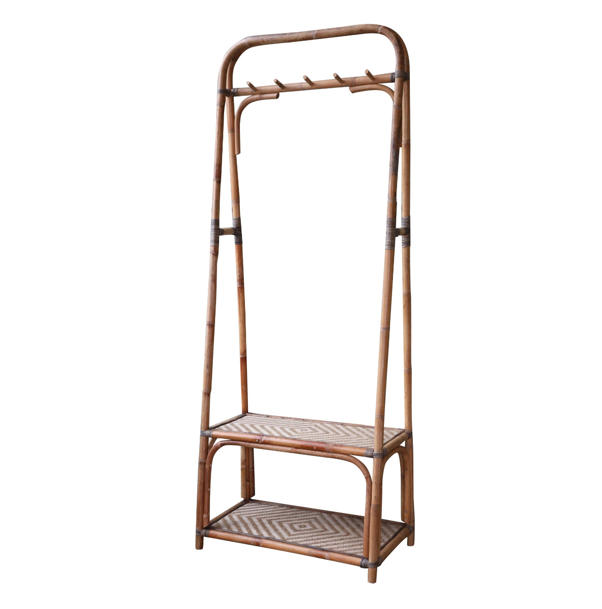 Clothes Rack with  2 shelves and hooks