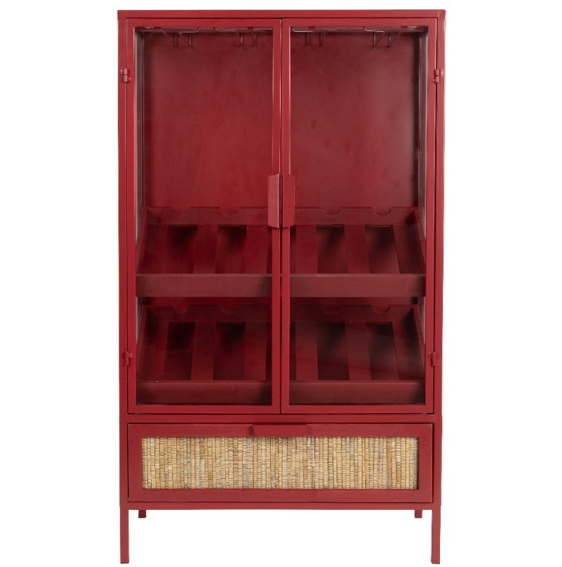 Mori Wine Cabinet in Red