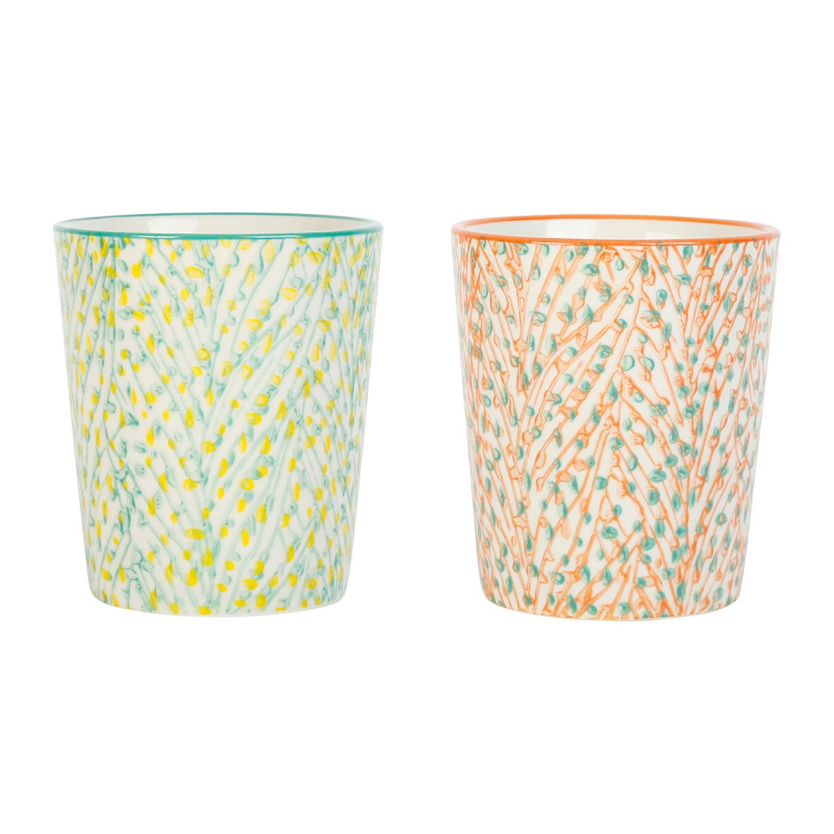 Tumbler Coral & Turquoise - set of 2