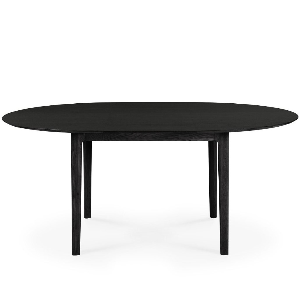 Bok extendable oak dining table in black