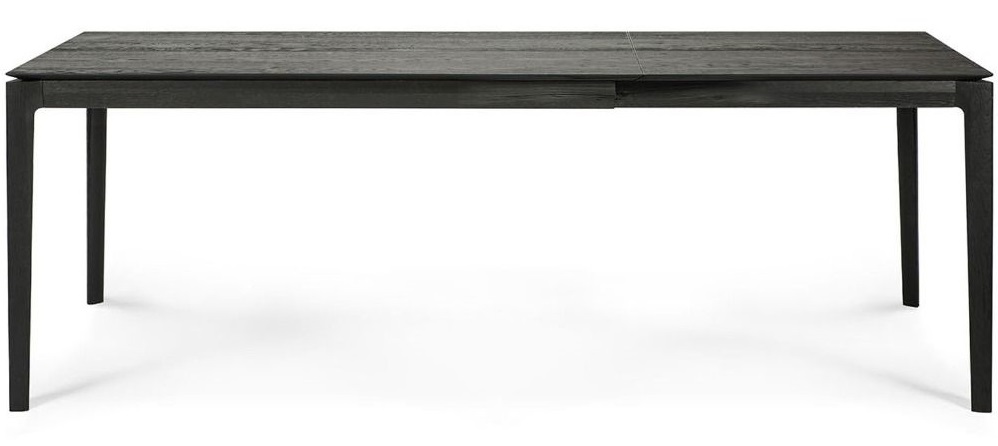 Oak Bok black extendable dining table 