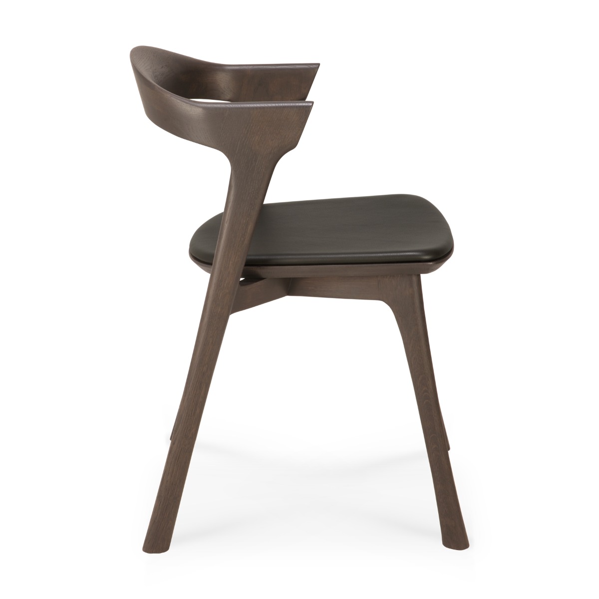 Bok dining chair in brown leather 