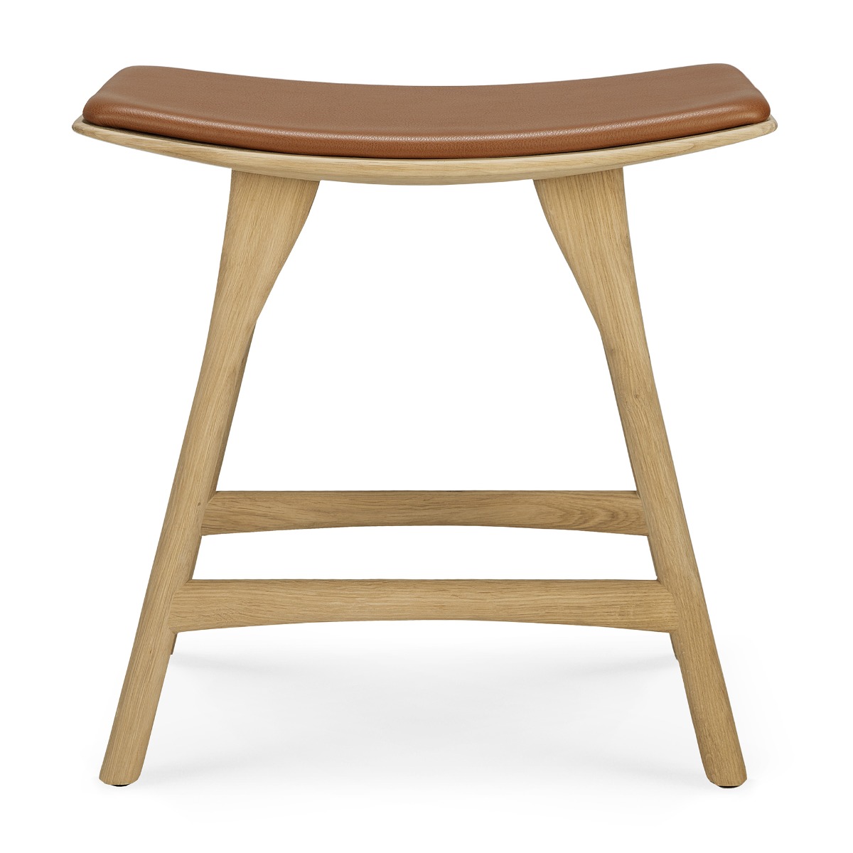 Osso dining stool - cognac leather
