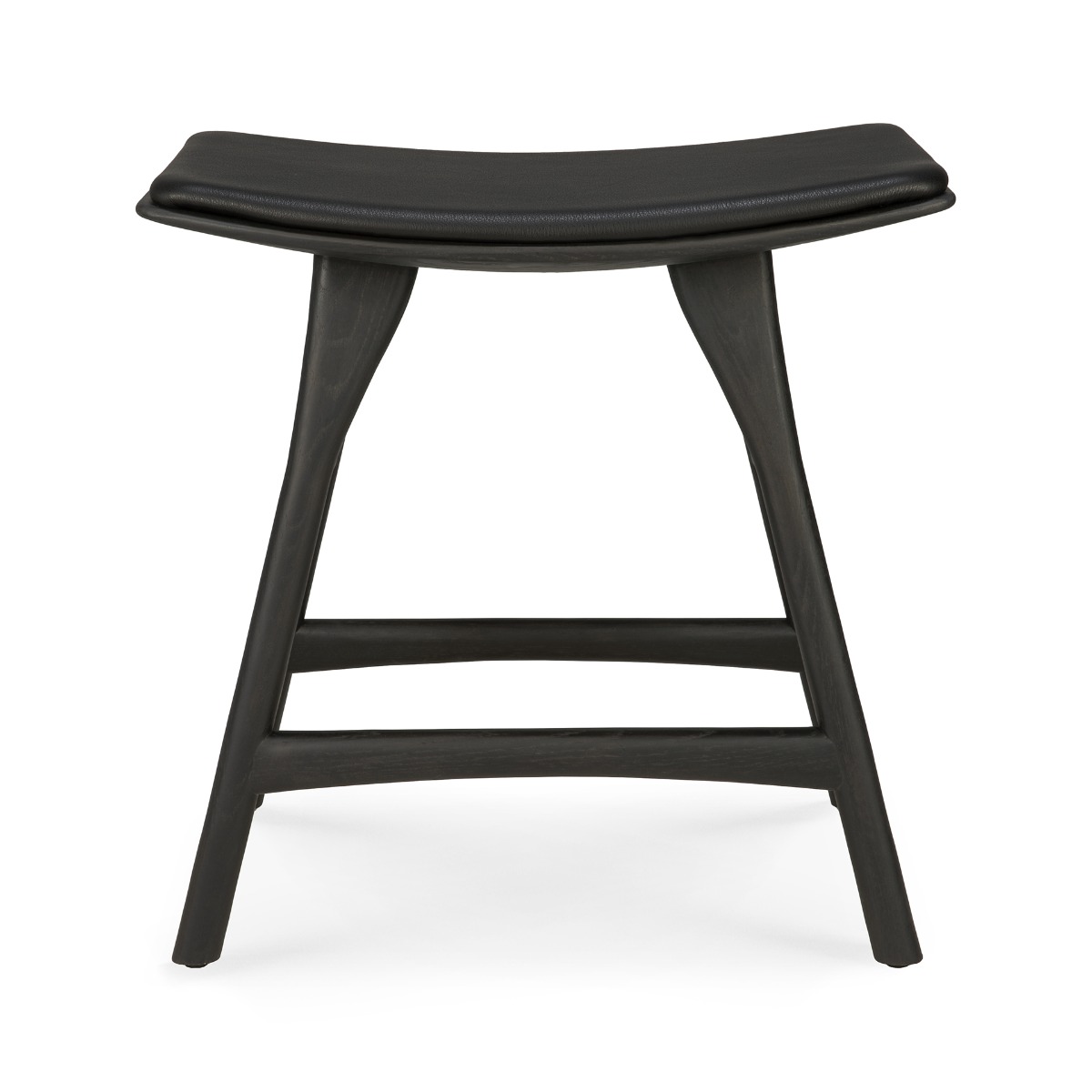 Osso dining stool - black leather