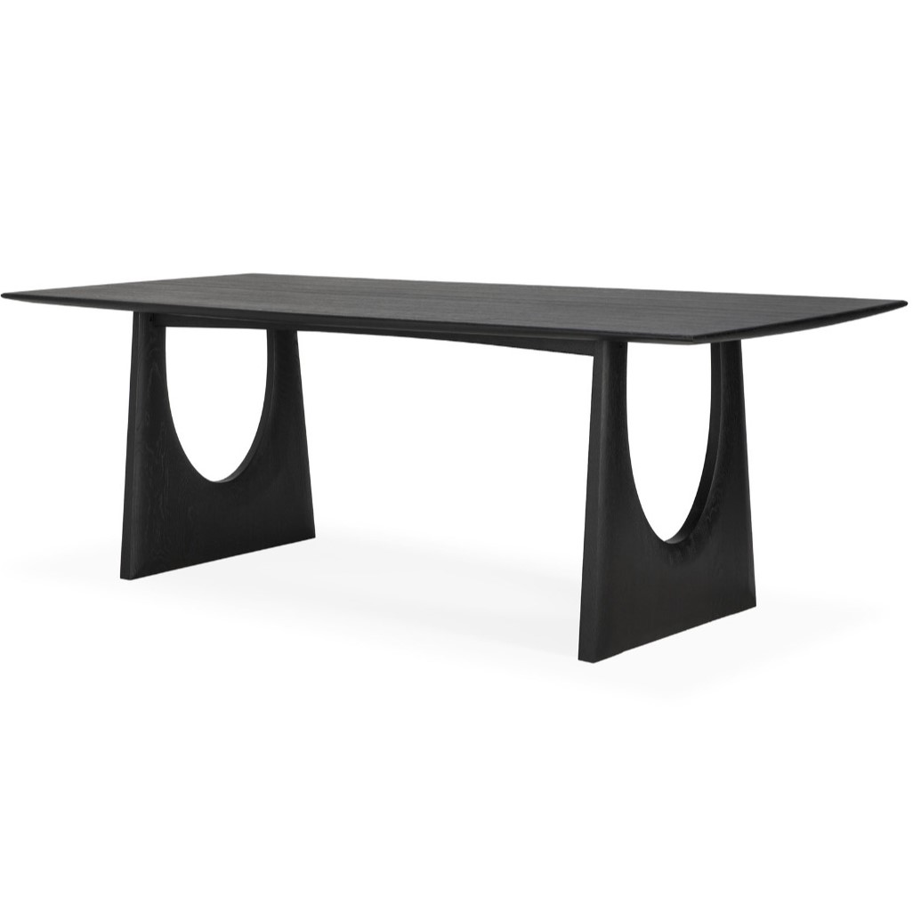 Geometric dining table Oak Black