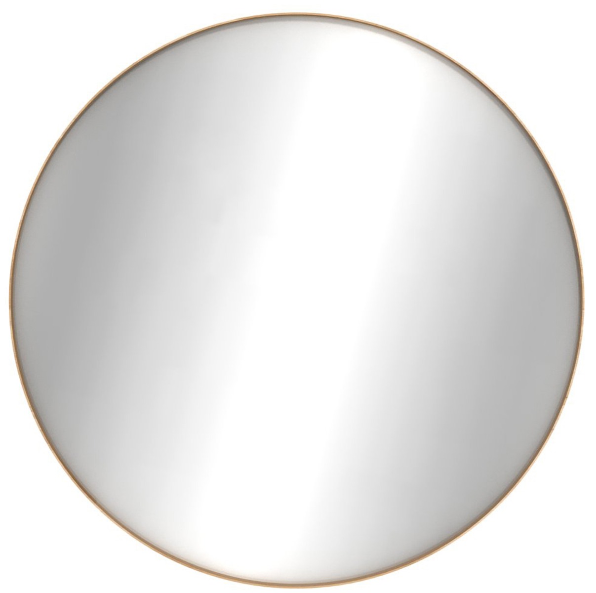 Oak Layers Wall Mirror - Round - Varnished 121