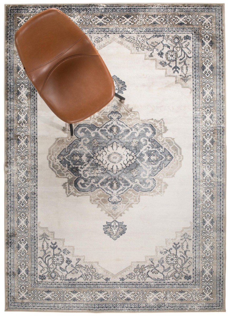 Mahal Rug in Grey & Liver