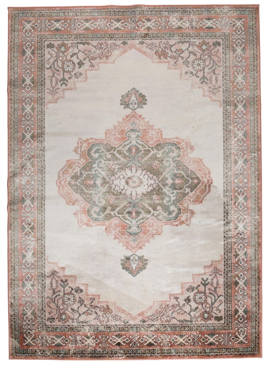 Mahal Rug in Pink & Olive