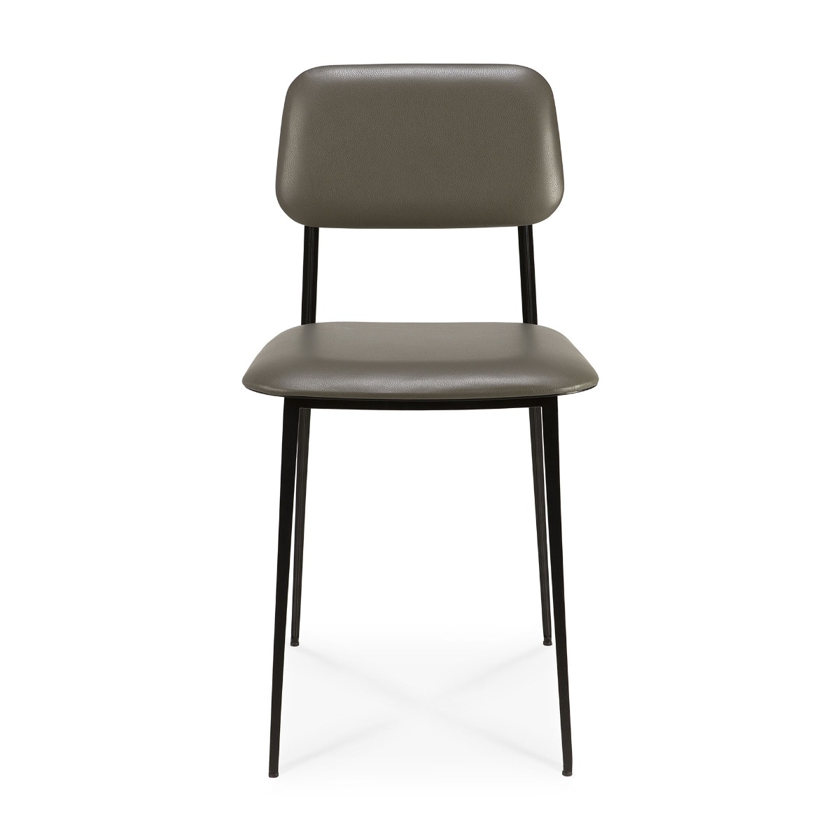 DC dining chair in olive green leather