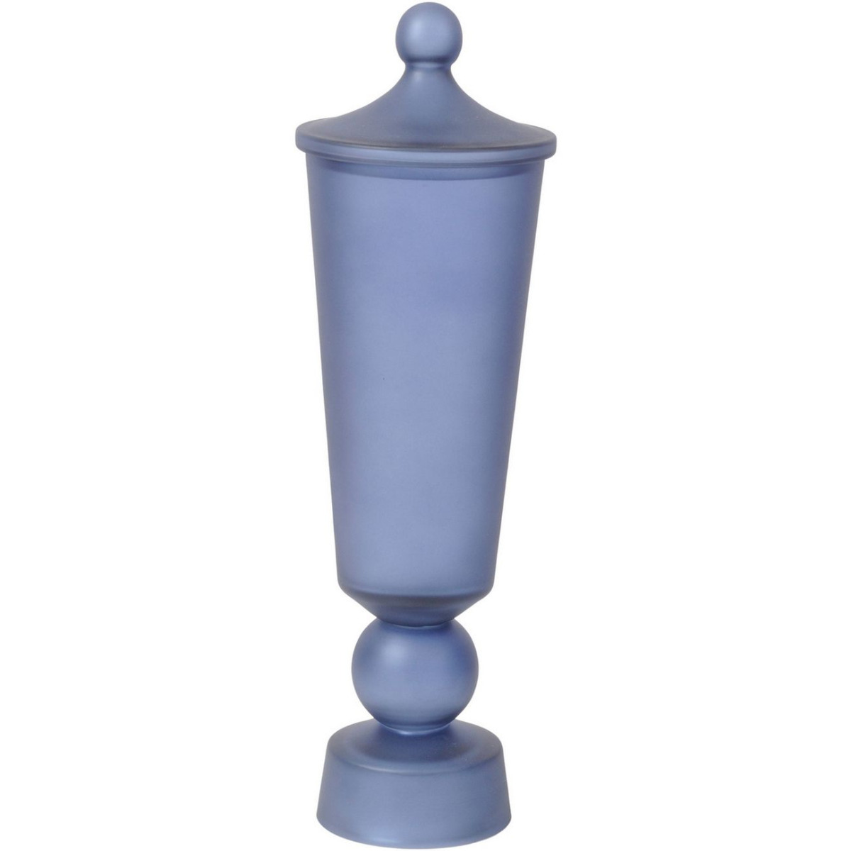 Nova Small Lidded Blue Glass Jar