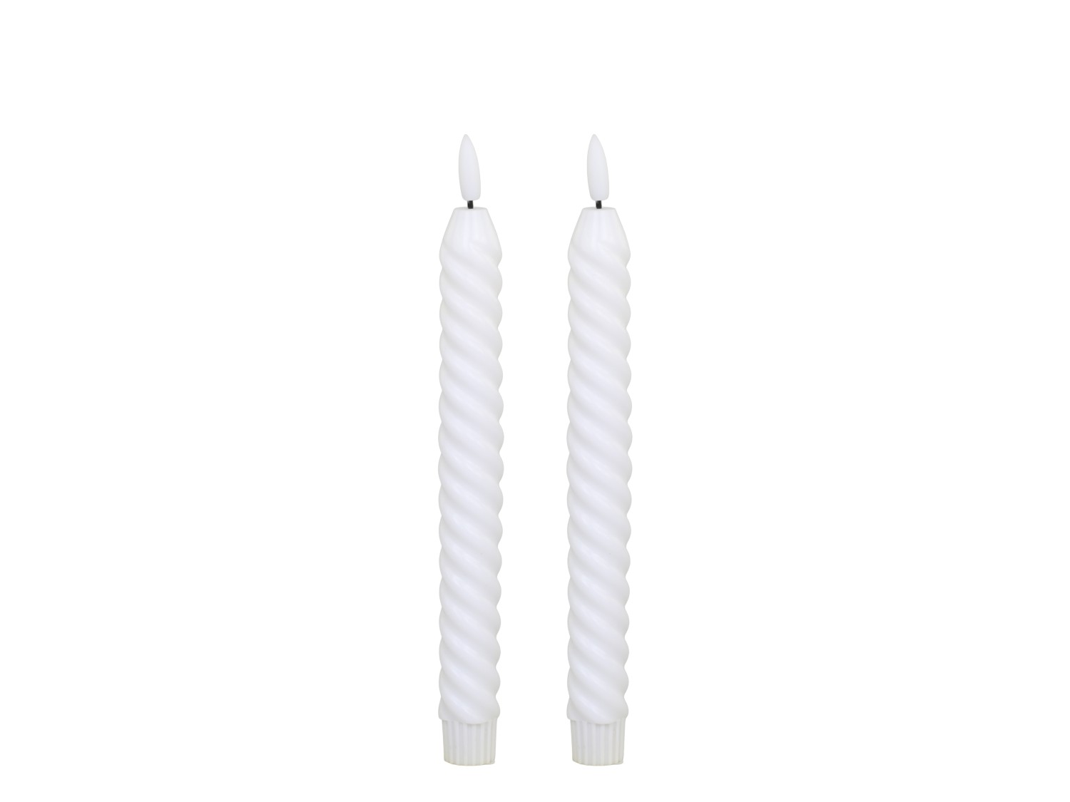 Dinner Candle LED twisted (set of 2)