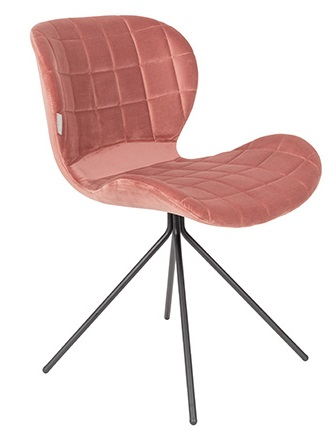 Chair OMG Velvet Old Pink