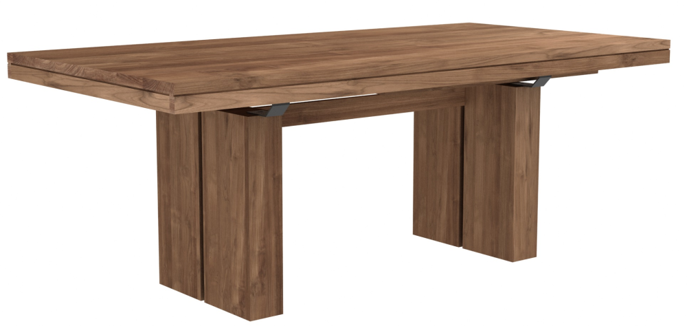 Teak Double extendable dining table