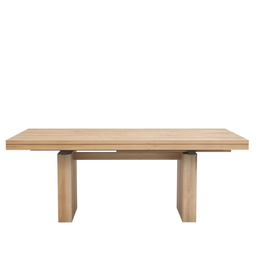 Oak Double extendable dining table