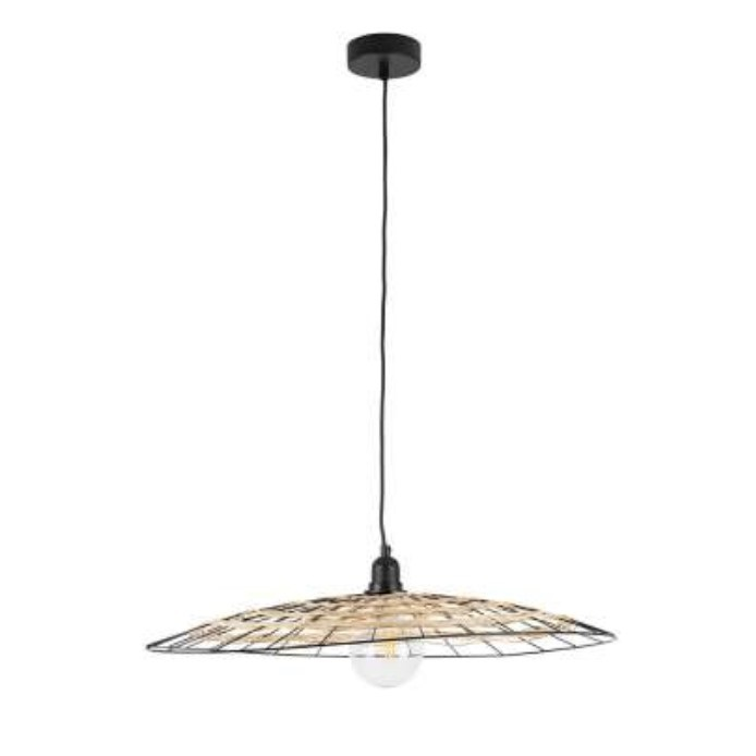 Ceiling Lamp Filen Natural/Black Rattan/Iron