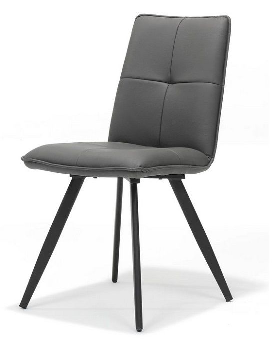 Capo Grey PU Chair Metal Leg