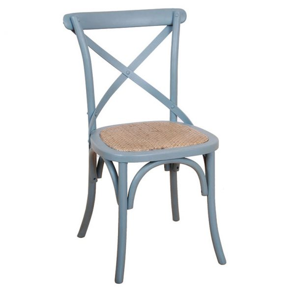 Cross Back Dining Chair-Grey