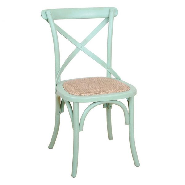 Cross Back Dining Chair-Green