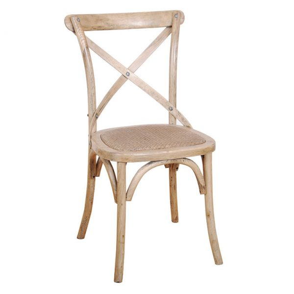 Cross Back Dining Chair-Natural