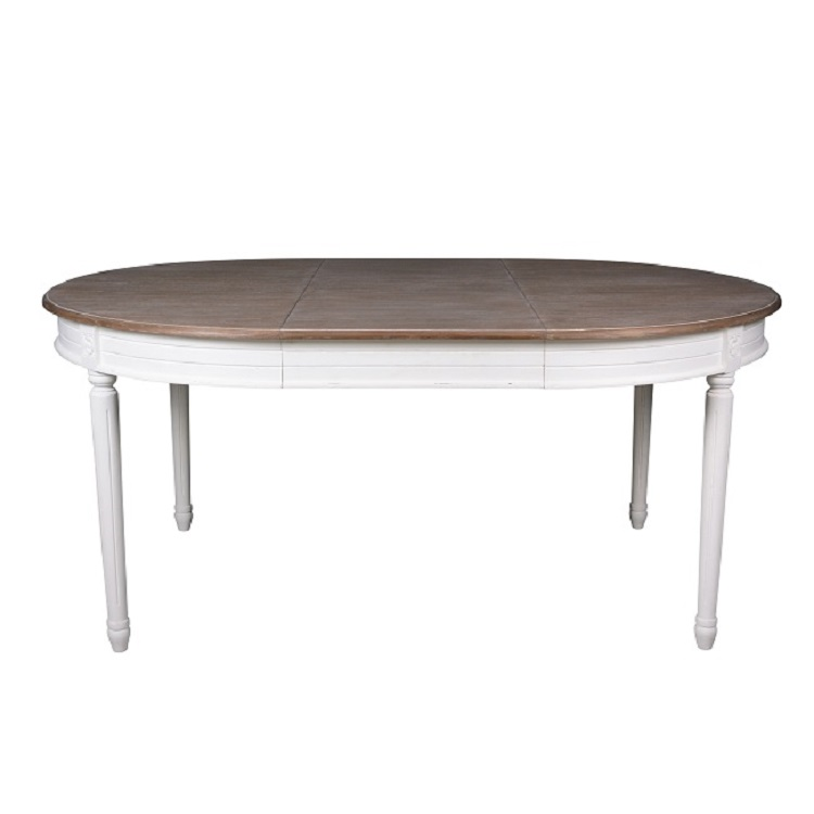Helena White Round Extendable Table
