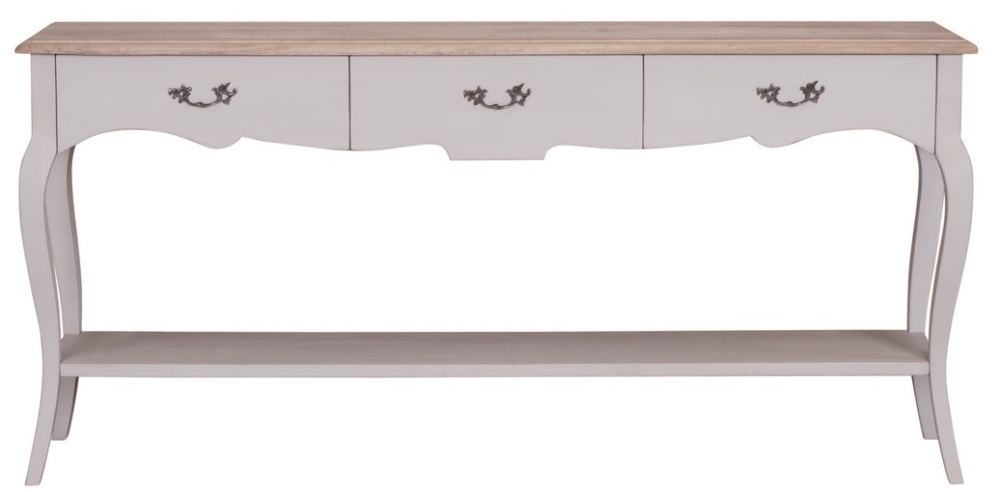 Sofia 3 Drawer Console Table in Hardwick/Rustic Brown