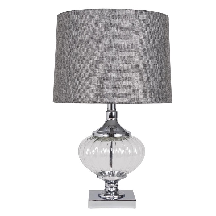 Pumkin Shape Silver Table Lamp
