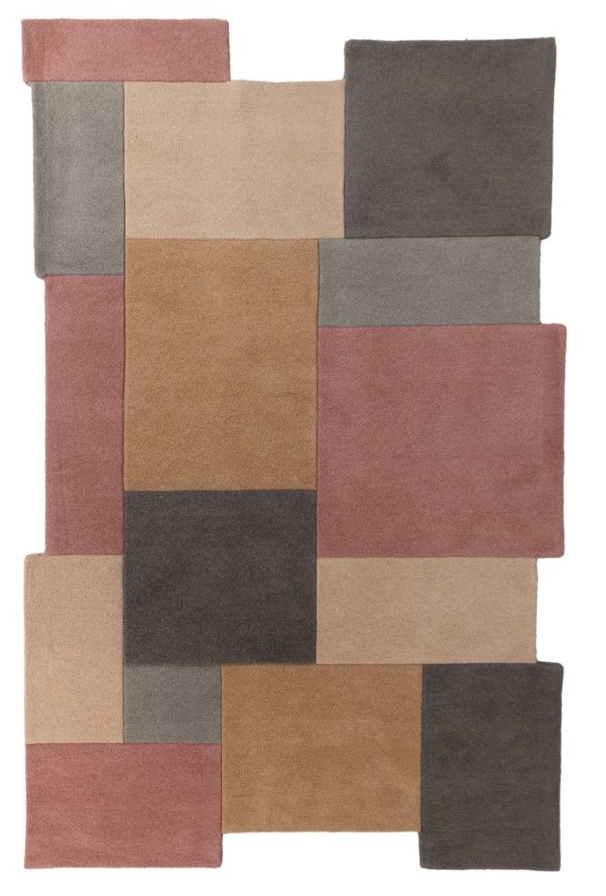 Abstract Collage Rug in Pastel