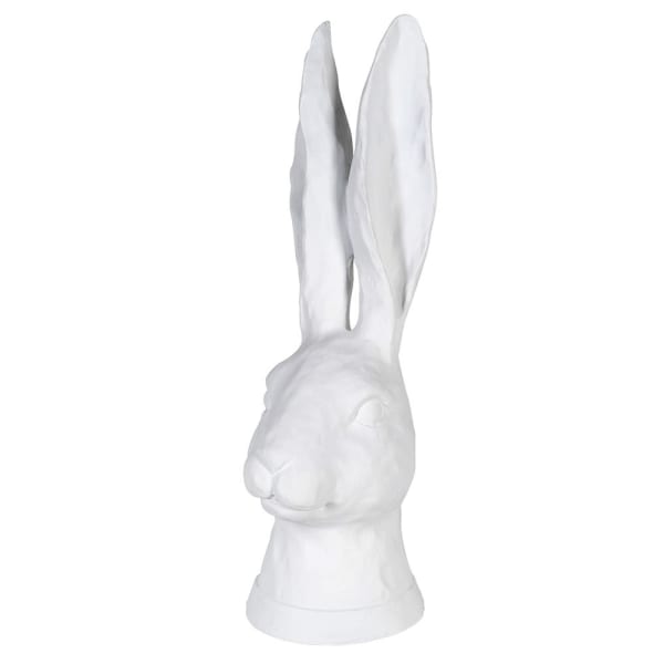 White Ears Up Rabbit Head Ornament