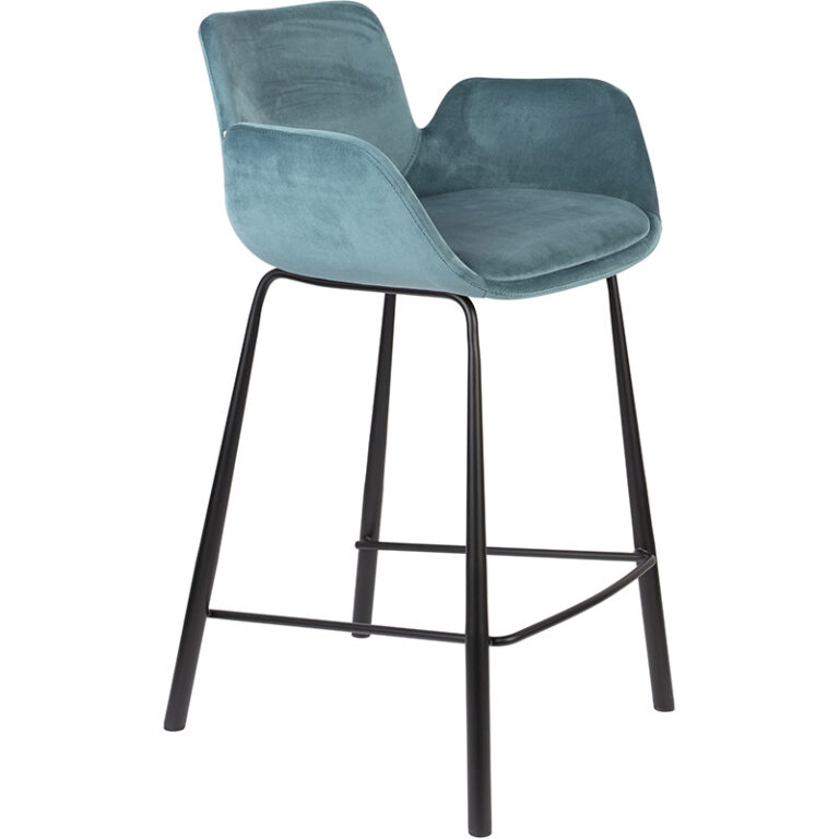 Brit Counter Stool in Petrol Blue