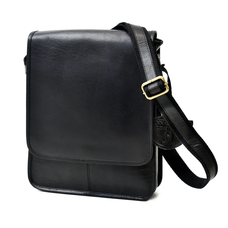 Messenger Bag Black Leather
