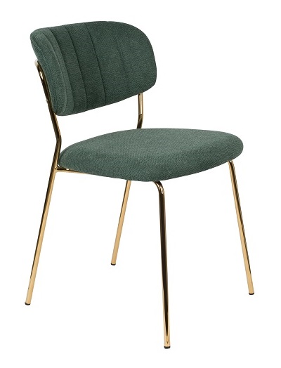 Jolien Dining Chair Gold & Dark Green
