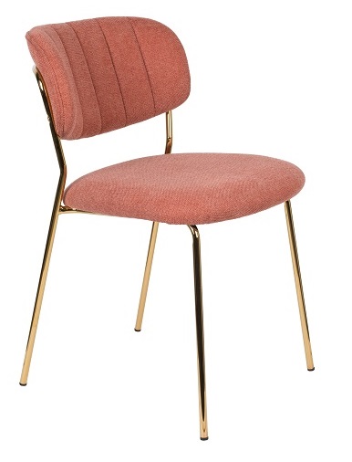 Jolien Dining Chair Gold & Pink