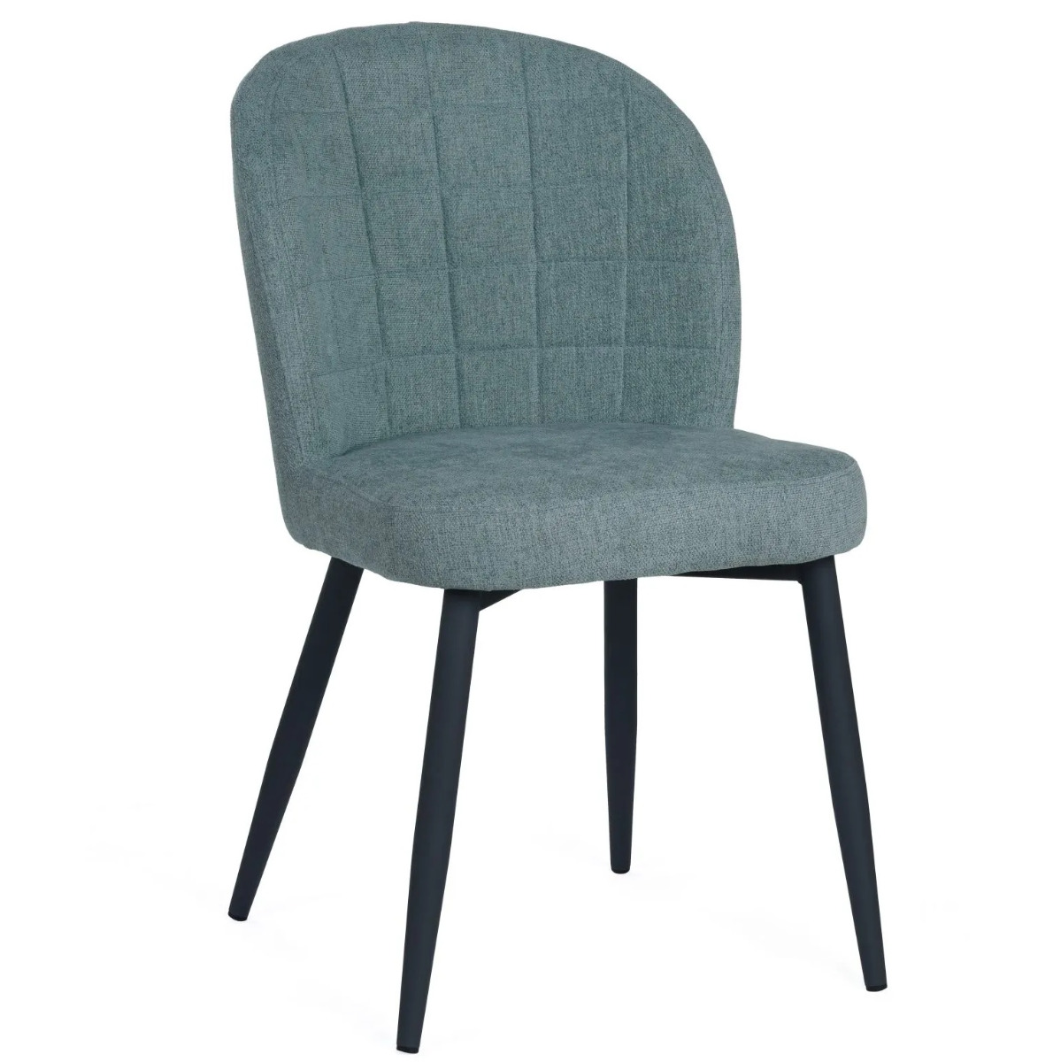 Clio Light Green Fabric Chair (Anthracite Grey Metal Leg)