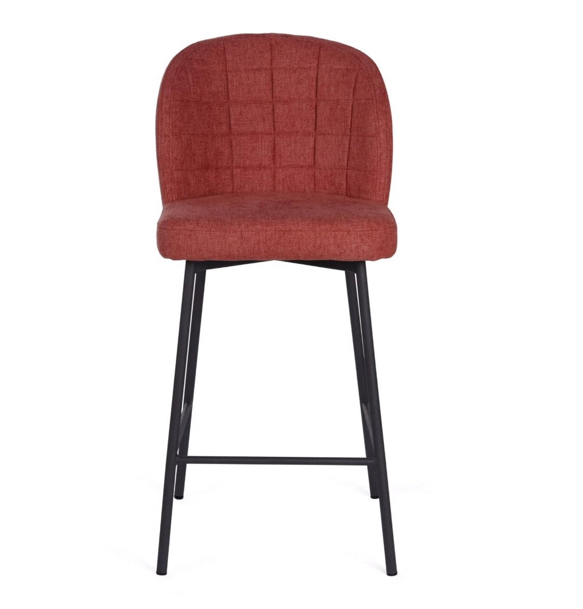 Clio Red Fabric Counter Stool