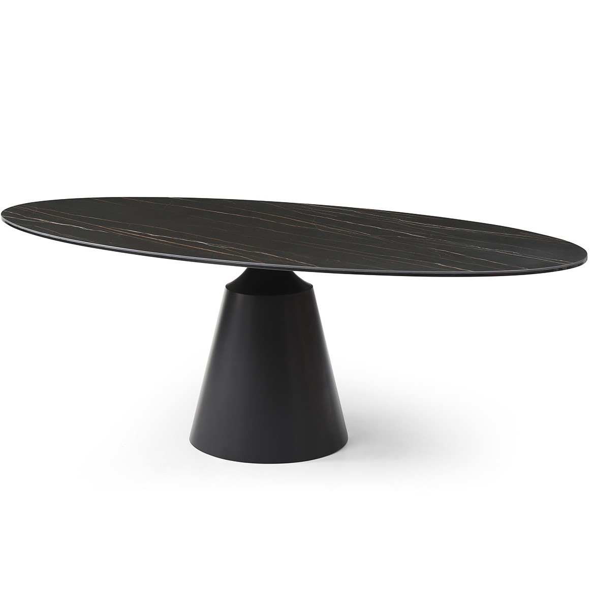 Contarini 2.2M Calcatta Noir Oval Ceramic Table