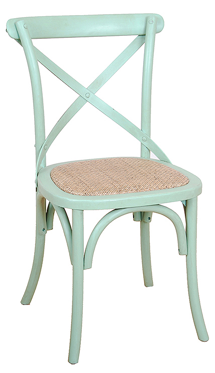 Cross Back Dining Chair- Green